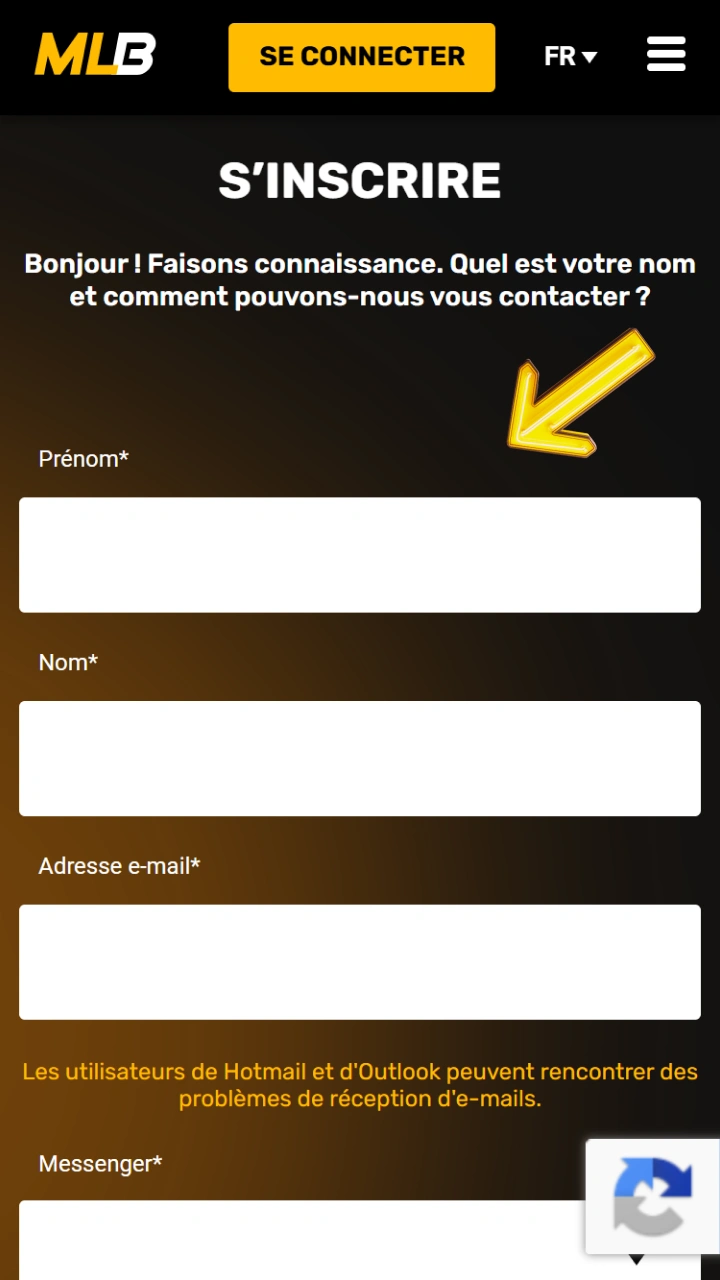 Remplissez le formulaire d'inscription pour rejoindre le programme d'affiliation Melbet, qui est très avantageux.